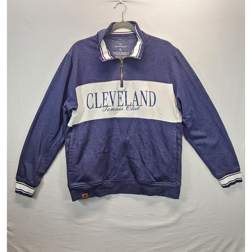 Emily Roggenburk Cleveland Tennis Club‎ Quarter 1/4 Zip Pullover Preppy L